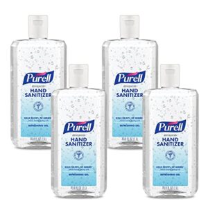 purell advanced hand sanitizer refreshing gel, 1-liter flip-cap bottle (pack of 4) - 9683-04
