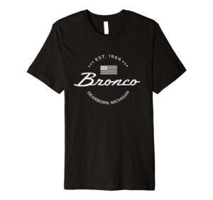 ford bronco est 1966 circle premium t-shirt
