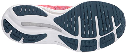 Mizuno Women's Wave Rider 25 WAVEKNIT™ | neutral Support Running Shoe |Eco Friendly Materials | Waveknit- Cayenne/Phlox Pink | US 8.5