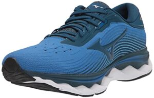 mizuno mens wave sky 5 running shoe, imperial blue-sea, 11.5 us