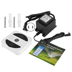 Wchiuoe 8‑Zone Intelligent Sprinkler System Controller Irrigation Controller for Garden Lawn Use[White] (US 120V)