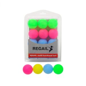 dongker 12 pcs ping pong balls,4cm plastic colored pong balls for diy party decoration learning activities sport class carnival games