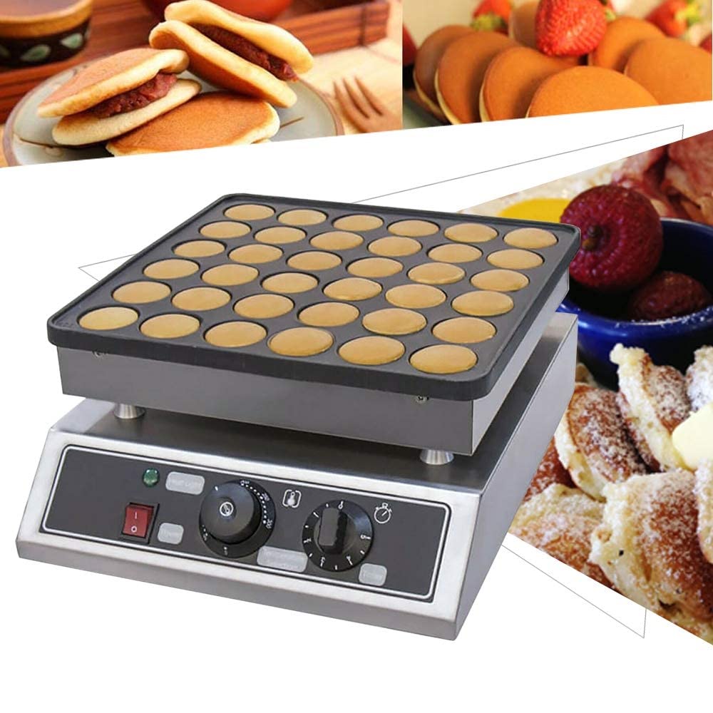 Electric Pancake Maker 36 Holes Cake Pan and Waffle Iron Waffle Maker Machine for Making Breakfast Lunch & Snacks with Easy Clean, Non-Stick