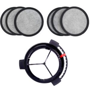 xcivi replacement coffee maker water filtration set filter disk with frame for mr. coffee brewers coffee maker - water filtration kit 6 months supply(1disk frame +6filter disks)