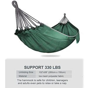 JBM Single Camping Hammock Portable Parachute Hammock - Support 330lbs (Green)