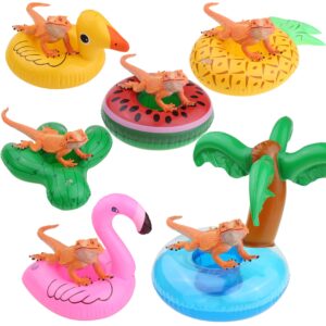 yuyuso 6 pack bearded dragon lizard bathe float bathtub toy enjoy the bath time with bearded dragon