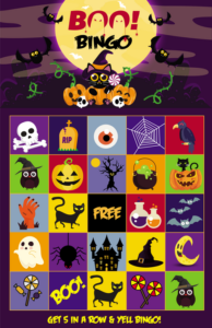 boo! bingo game - kid's printable bingo game