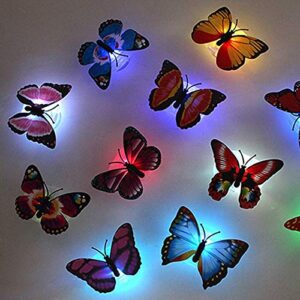 CactusAngui Night Light, Color Changing Cute Butterfly LED Night Light, Suitable for Bedroom, Bathroom, Toilet, Stairs, Kitchen, Hallway, Compact Nightlight, Warm White