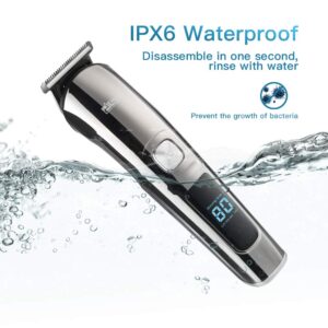 DSP® Facial Hair Trimmer for Men Electric Clippers and Grooming Sets for Pubic Hair Beard Nose Trimmer Kits USB Rechargeable IPX7 Waterproof