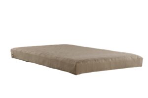 dhp dana 6 inch quilted twin mattress with removable cover and thermobonded polyester fill, tan