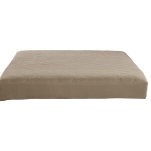 DHP Dana 6 Inch Quilted Twin Mattress with Removable Cover and Thermobonded Polyester Fill, Tan