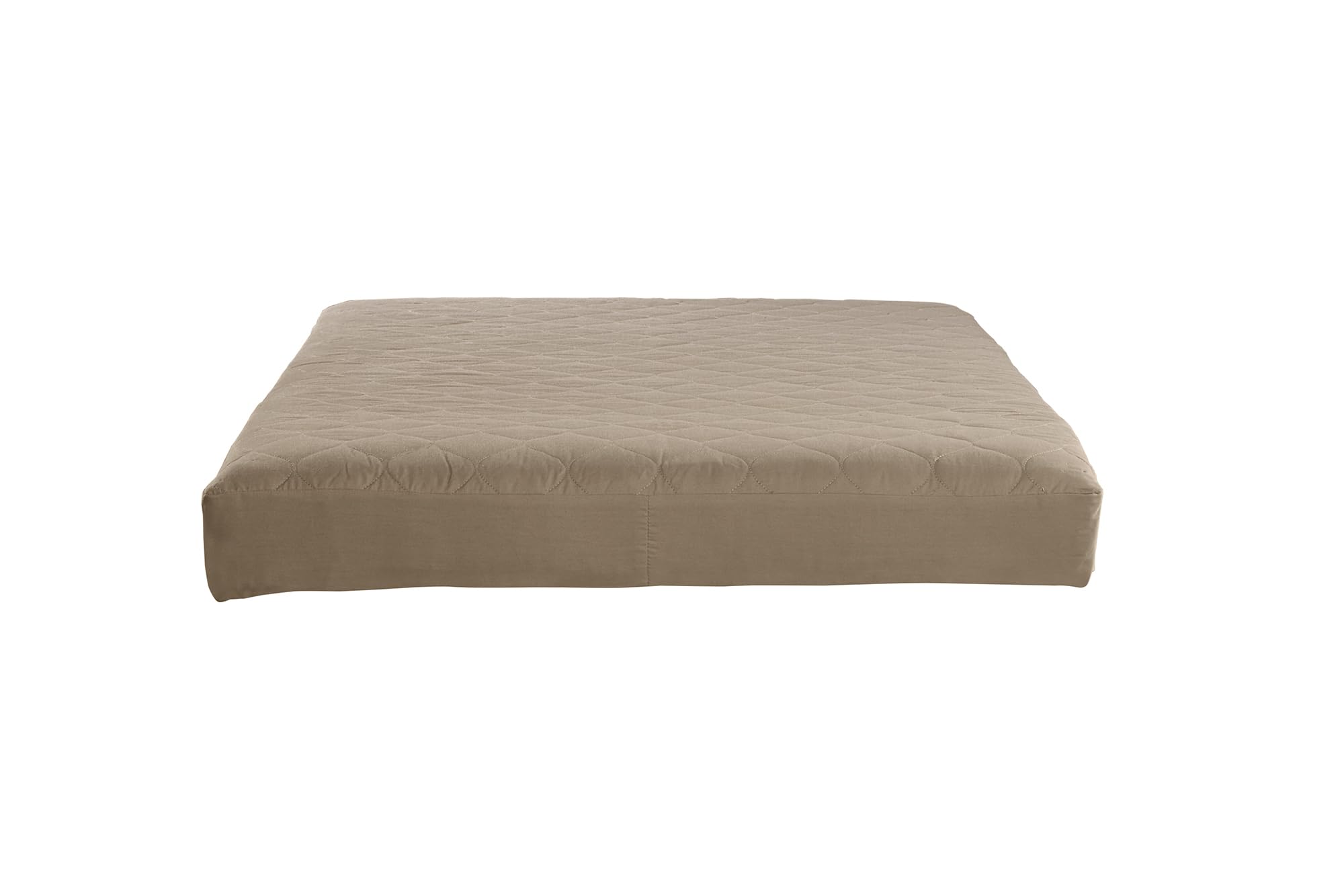 DHP Dana 6 Inch Quilted Twin Mattress with Removable Cover and Thermobonded Polyester Fill, Tan