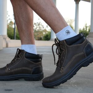 Premium Bamboo Crew Work Socks- Quarter High Moisture Wicking, Odor Eliminating Heather Gray Quarter Crew Socks for Men Size 9-12 - 3 Pair