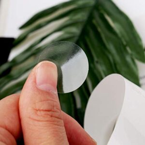 1000 Pcs Clear Retail Package Seals, 1 Inch Round Circle Wafer Seal Sticker Clear Round Labels for Envelopes, Box and Gift Packaging (500 Per Roll)