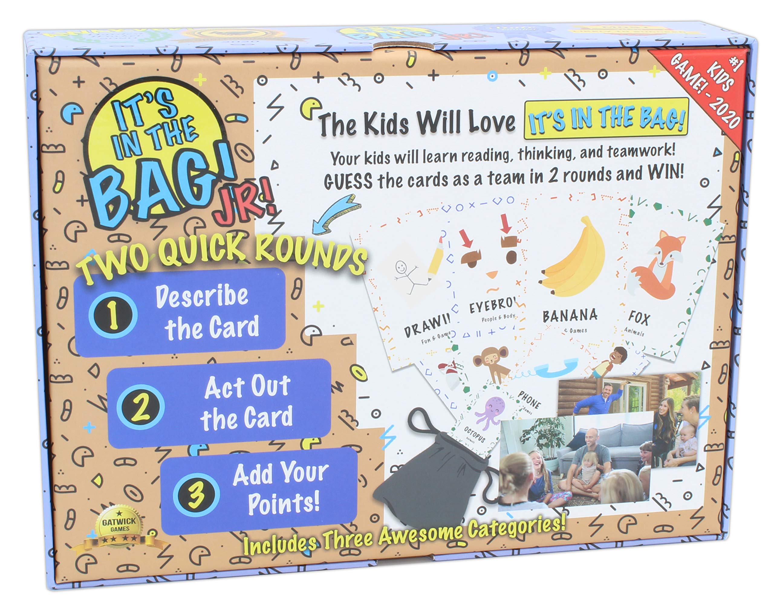 It's in The Bag! Jr. - A Charades Game for Kids and Family! - Interactive Picture Charades Board Games for Family Night, Board Games for Kids 4-6/6-8/8-12 - Games for Family Game Night with Kids