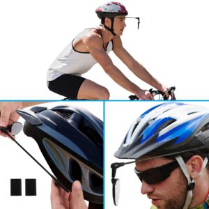 Accmor 2 Pack Bike Helmet Mirror, 360 Degree Adjustable Lightweight Bicycle Cycling Rear View Helmet Mirror for Cycling, Cycling Accessories