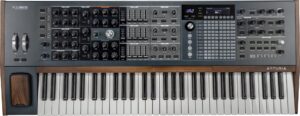 arturia polybrute 6-voice polyphonic morphing analog synthesizer natural wood