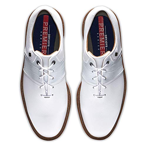 FootJoy Men's Premiere Series-Packard Golf Shoe, White/White, 9.5