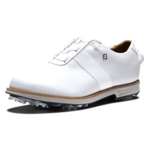 footjoy women's premiere series boa previous season style golf shoe, white/white, 6.5