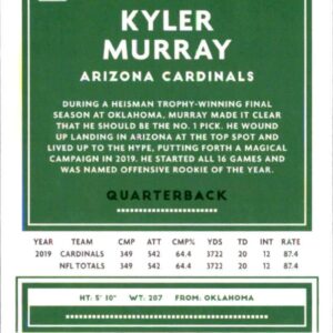 2020 Donruss #19 Kyler Murray Arizona Cardinals Football Card