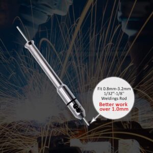 TIG Pen Finger Feeder Welding Rod Holder 1.0-3.2mm (1/32''-1/8'') Welding Wire Pencil Filler TIG-Pen Welding Feed Stick Holder Weld Filler Metal Tool Welder Accessories (Silver TIG-PEN PK-1)