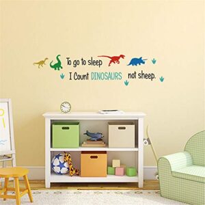 Nursery NS-2 Count Dinosaurs Colorful Wall Decal Window Stickers for Kids, Inspirational Quote Vinyl Decorations Watercolor Classroom Art Living Playroom Bedroom Kindergarten Dorm Painting for Party