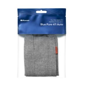 blueair blue pure 411 auto gray pre-filter, washable fabric traps pollen, pet hair & dust, arctic trail