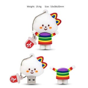 BorlterClamp 32GB USB Flash Drive Cute Cartoon Cloud Girl Model Memory Stick, Gift for Students and Children