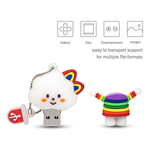 BorlterClamp 32GB USB Flash Drive Cute Cartoon Cloud Girl Model Memory Stick, Gift for Students and Children