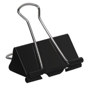 extra large binder clips 2 inch (48 pack), big paper clamps for office and home supplies, black