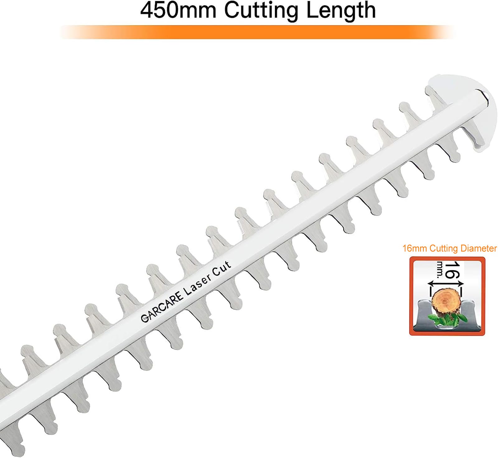 GARCARE Electric Hedge Trimmers, Corded 4.8A Pole Hedge Trimmer Set with 18 inch Laser Cut Blade