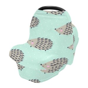 nursing cover breastfeeding scarf cartoon hedgehog - baby car seat covers, infant stroller cover, carseat canopy(923c2)