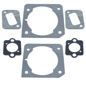 AUMEL Cylinder Muffler Carburetor Gaskets Kit 2Pcs for Husqvarna 340 345 350 346XP Chainsaw 503862501, 503894401