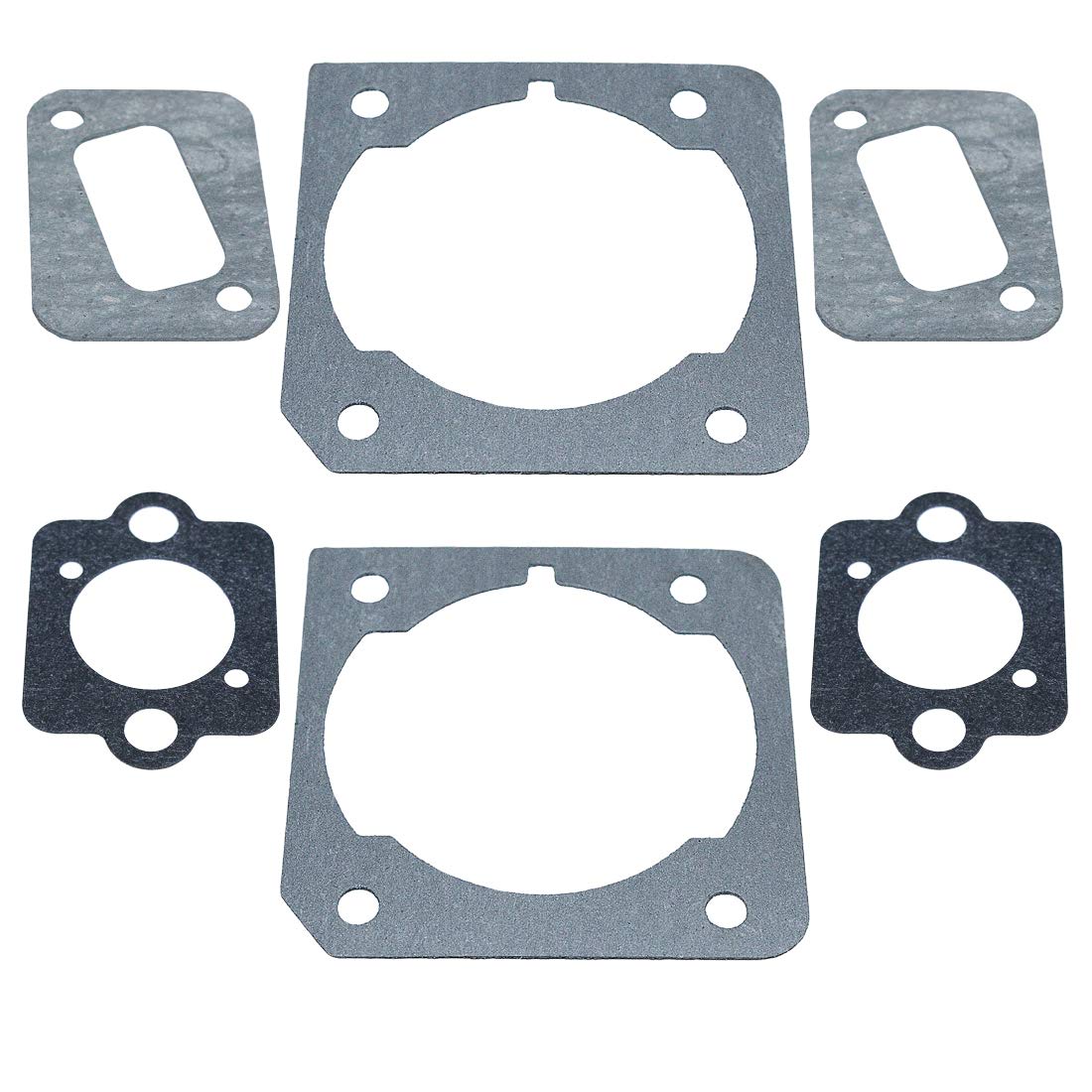 AUMEL Cylinder Muffler Carburetor Gaskets Kit 2Pcs for Husqvarna 340 345 350 346XP Chainsaw 503862501, 503894401