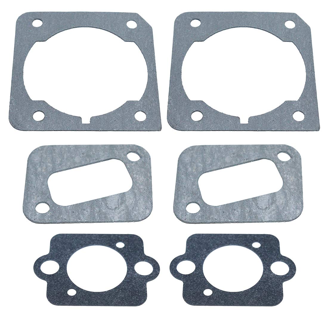 AUMEL Cylinder Muffler Carburetor Gaskets Kit 2Pcs for Husqvarna 340 345 350 346XP Chainsaw 503862501, 503894401