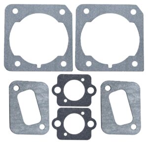 AUMEL Cylinder Muffler Carburetor Gaskets Kit 2Pcs for Husqvarna 340 345 350 346XP Chainsaw 503862501, 503894401