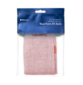 blueair blue pure 311 auto light pink pre-filter, washable fabric traps pollen, pet hair & dust, archipelago sand