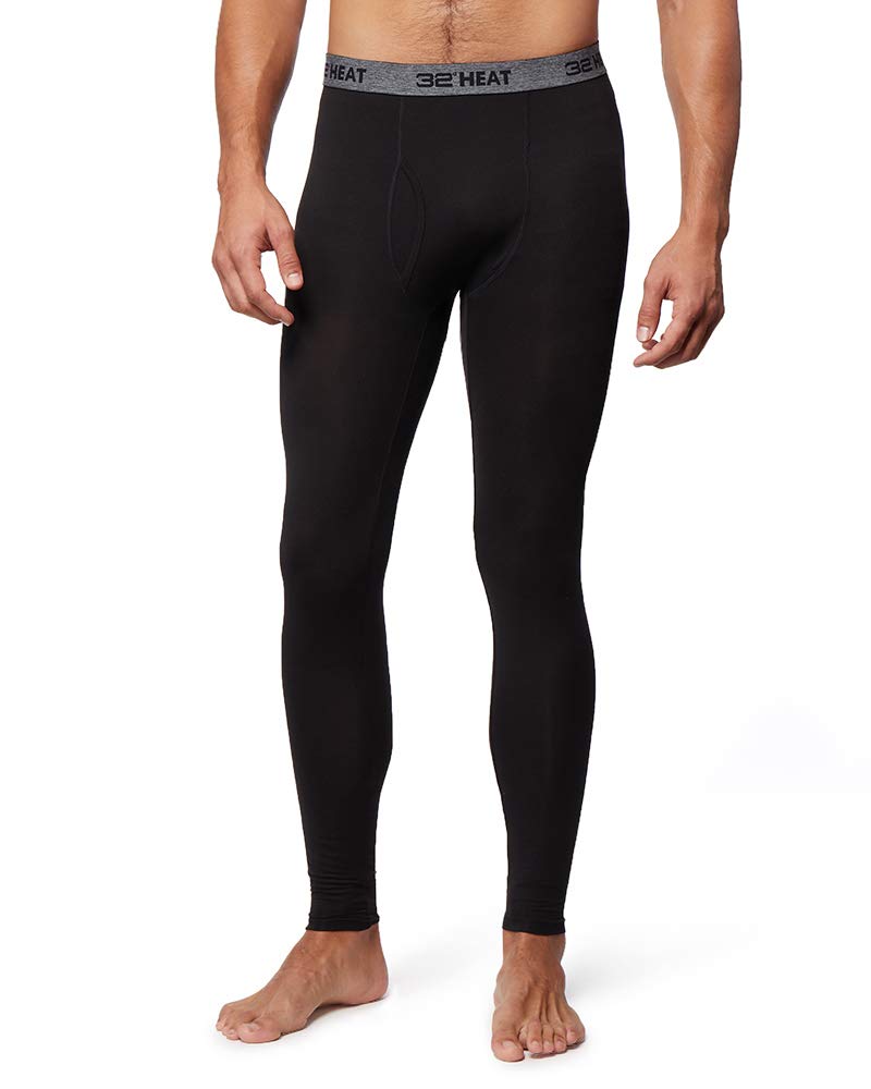 32 Degrees Mens Heat Performance Thermal Baselayer Pant Leggings, Black, X-Large