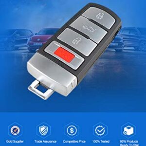 TG Auto 4 Buttons 315Mhz ID48 Chip Smart Keyless Entry Fob Remote Car Key For 2006-2014 VW VOLKSWAGEN VW Passat CC Sport Dual Clutch Executive FCC ID : NBG009066T