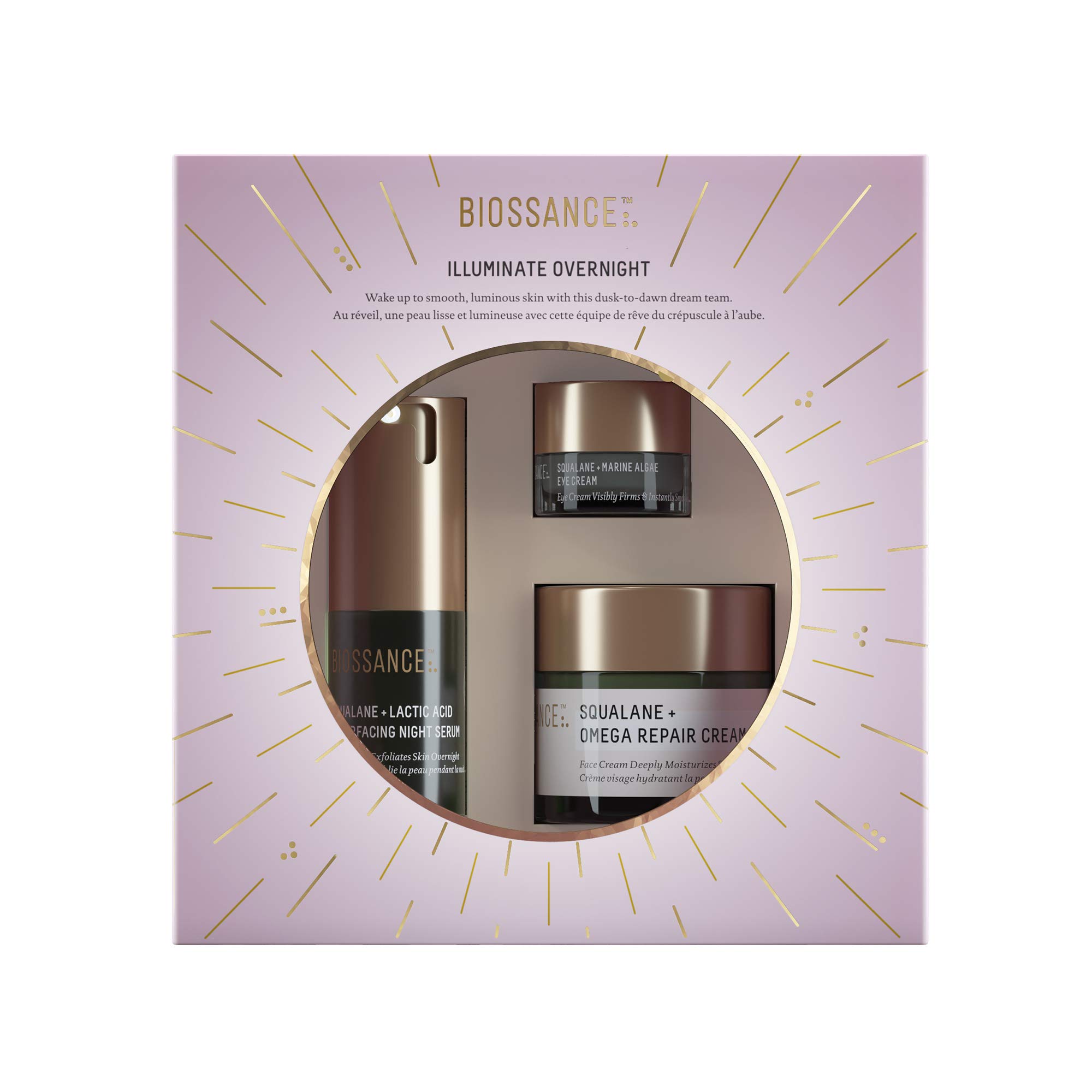 Biossance Illuminate Overnight Set, 3-Piece Set