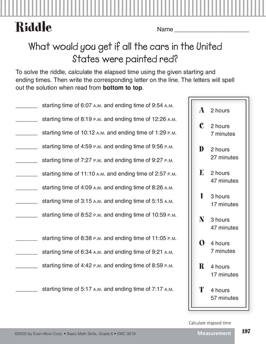 Calculate Elapsed Time