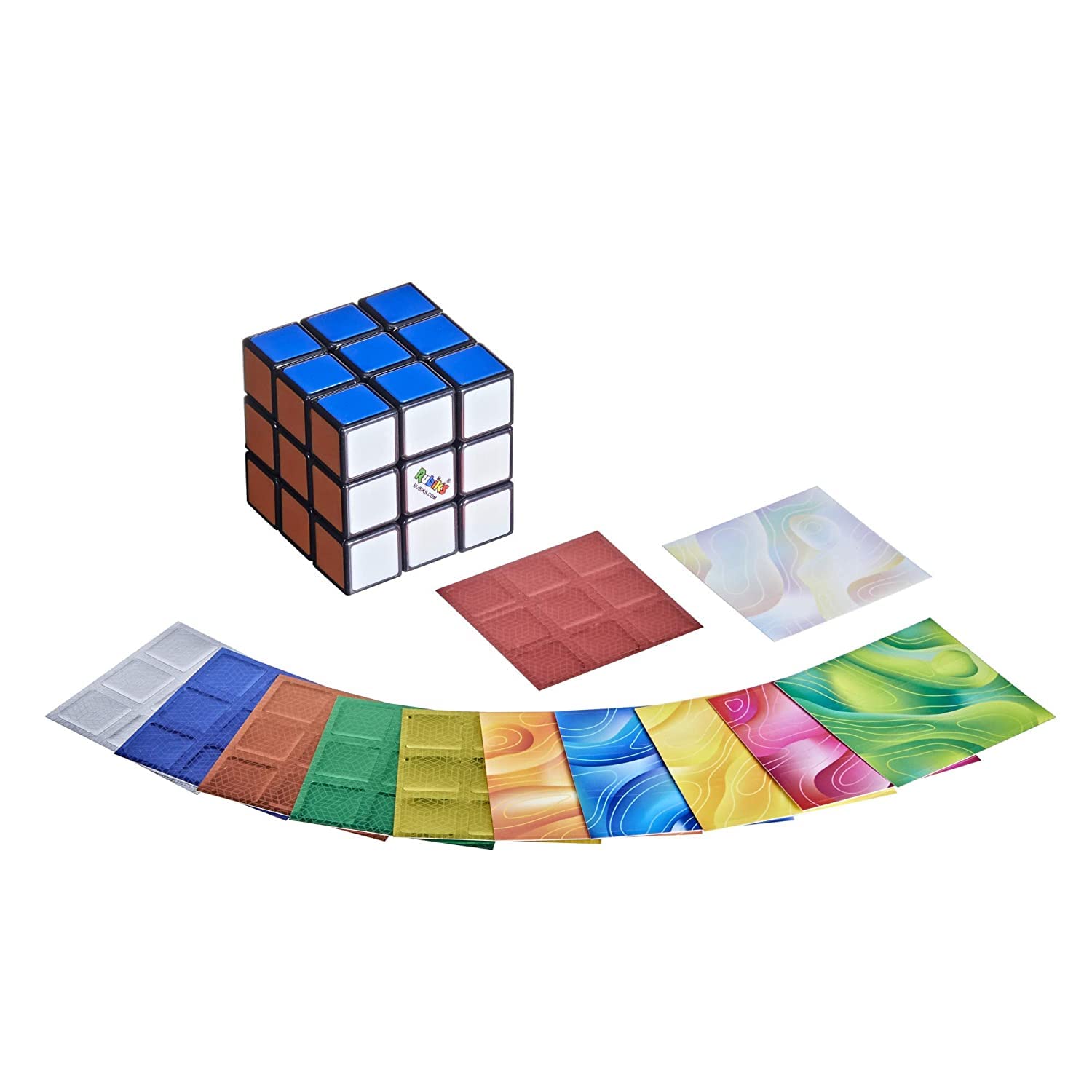 Rubik's Cube 3x3 Puzzle, Original Rubik's Product, Includes Removable Mod Stickers to Customize, Toy for Kids Ages 8 and Up