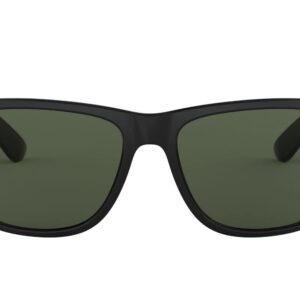 Ray-Ban RB4165F Justin Low Bridge Fit Rectangular Sunglasses, Rubber Transparent Grey/Dark Grey, 55 mm