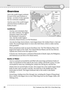 asia: physical features: overview & review