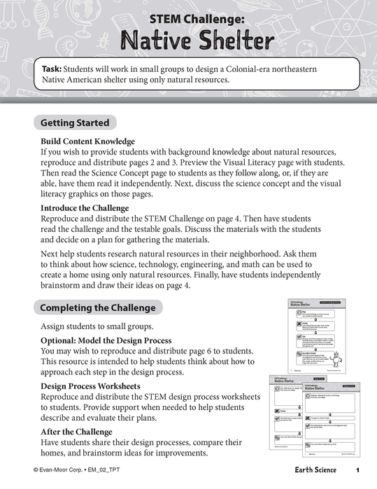 STEM Challenge: Build a Native American Shelter