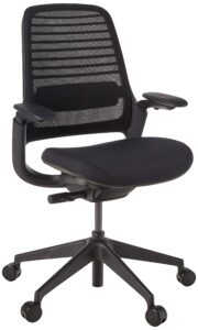 steelcase series 1 office chair, carpet casters, black