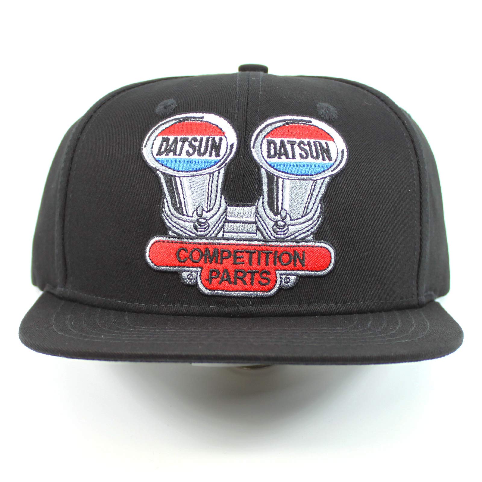 Datsun Competition Parts Baseball Cap - Snap Back - Flat Brim Black Hat