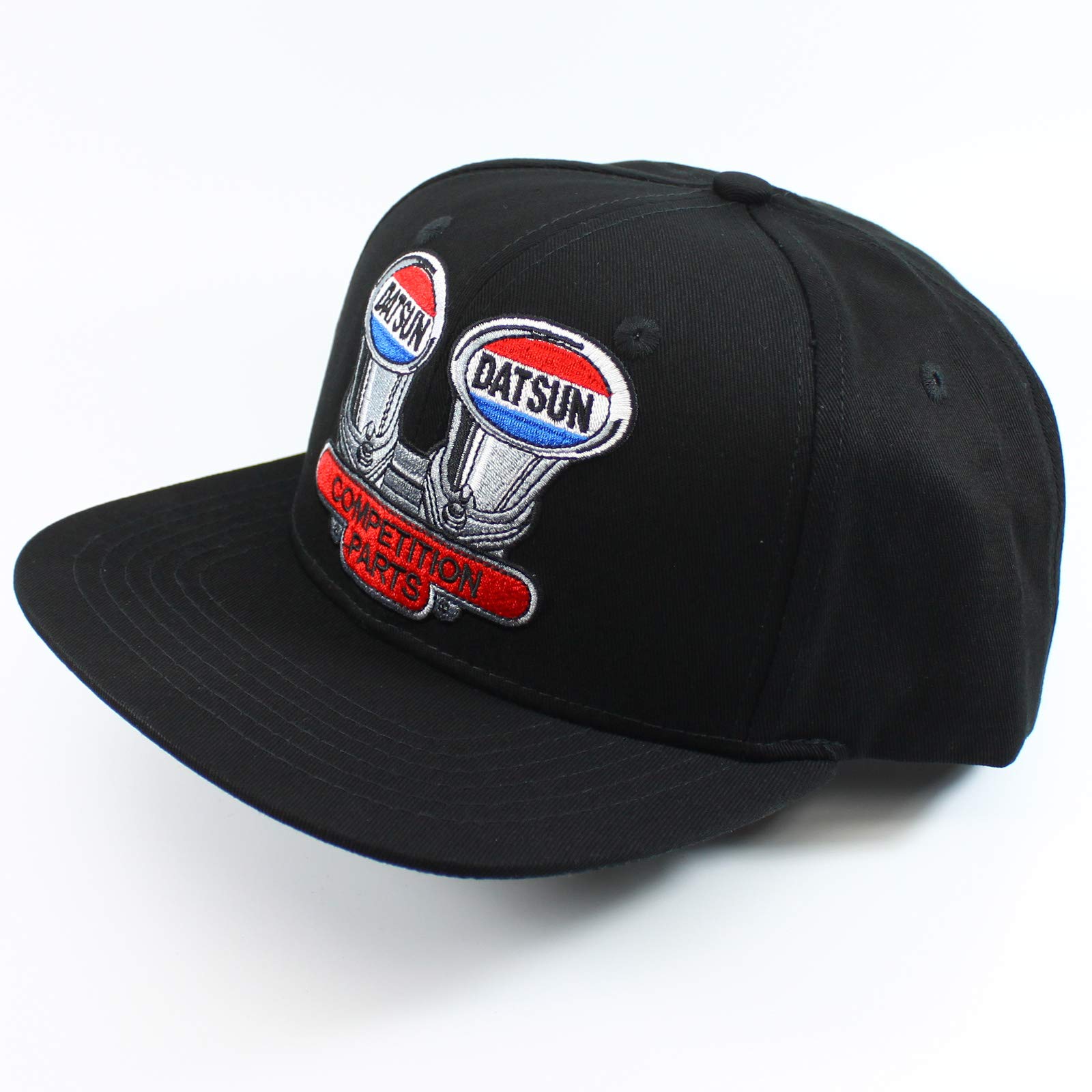 Datsun Competition Parts Baseball Cap - Snap Back - Flat Brim Black Hat