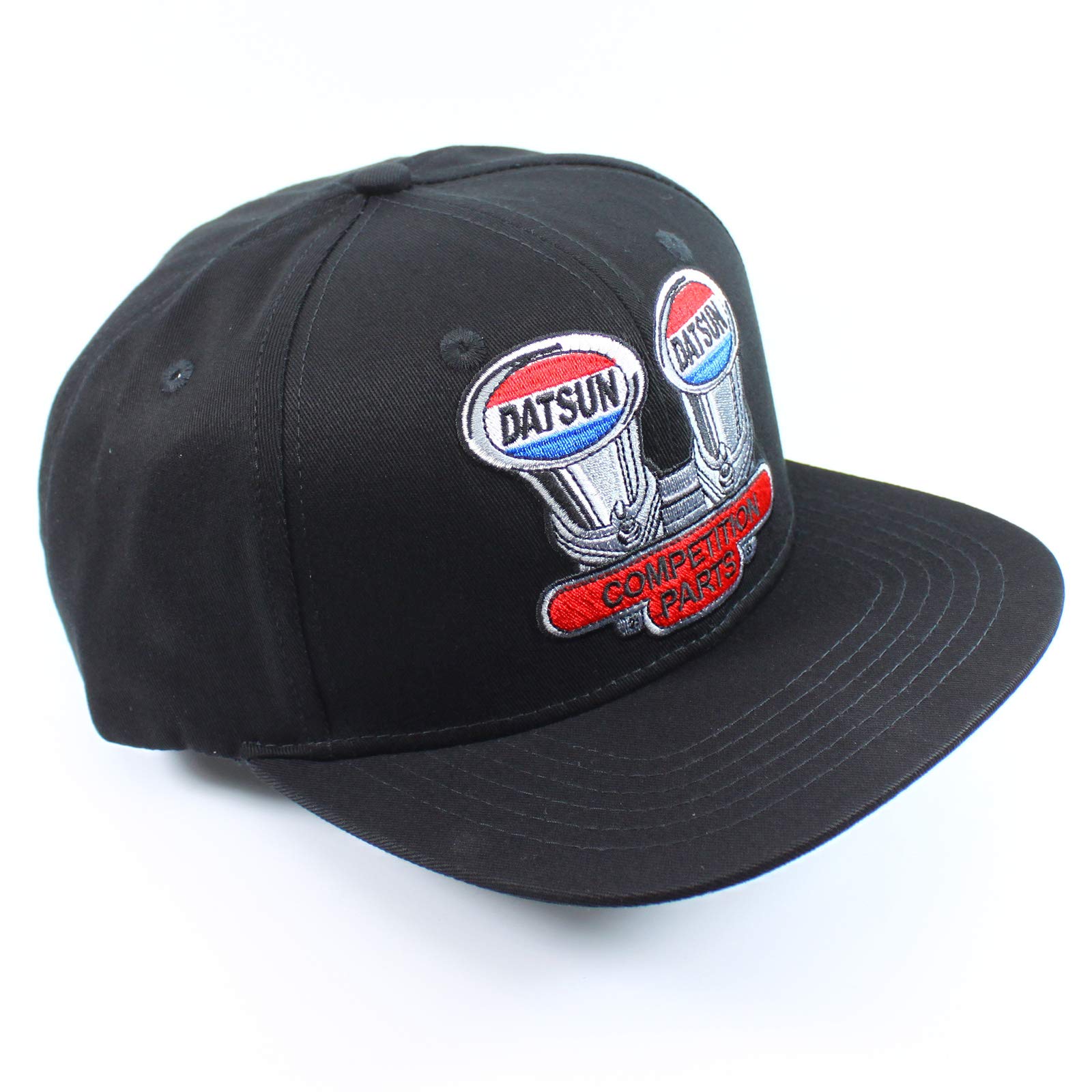 Datsun Competition Parts Baseball Cap - Snap Back - Flat Brim Black Hat