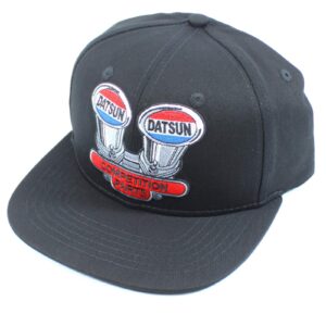 Datsun Competition Parts Baseball Cap - Snap Back - Flat Brim Black Hat